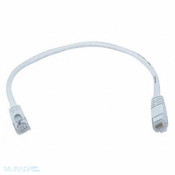 MONOPRICE Patch Cord Cat 5e Booted White 1.0 ft., 5PZT1