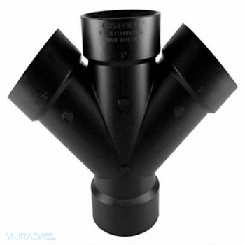 GRAINGER APPROVED Double Wye 4 in Schedule 40 Black, 5REA7