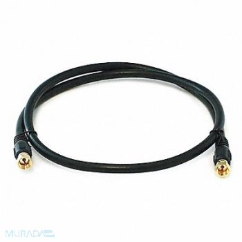 MONOPRICE Coaxial Cable RG-6 3 ft Black, 5RGN5
