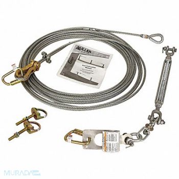 HONEYWELL MILLER Horizontal Lifeline Kit 60 ft L, 5RRD0