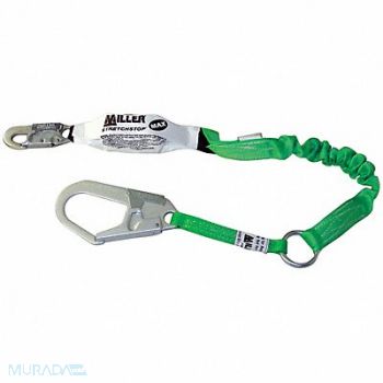 HONEYWELL MILLER Shock-Absorbing Lanyard Green, 5RRF3