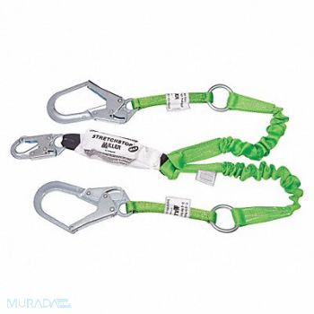 HONEYWELL MILLER Shock-Absorbing Lanyard Green, 5RRF4
