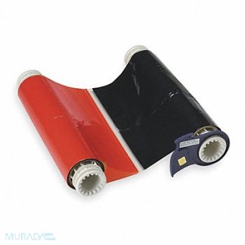 BRADY D9009 Ribbon Cartridge Black/Red 8-3/4 in W, 5RV98