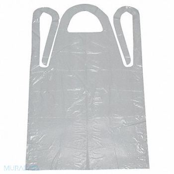 CONDOR Bib Apron Univ White Polyethylene PK100, 5T315