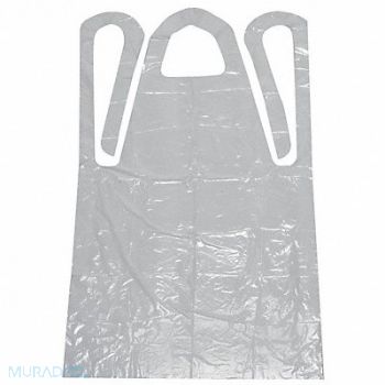 CONDOR Bib Apron Univ White Polyethylene PK100, 5T316