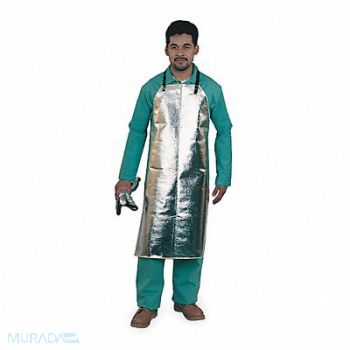 STEEL GRIP Bib Apron Aluminized Thermonol 39 in L, 5T339