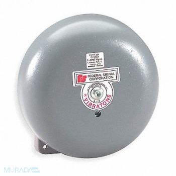 FEDERAL SIGNAL Bell 120VAC 0.08 AC Gray, 5T589