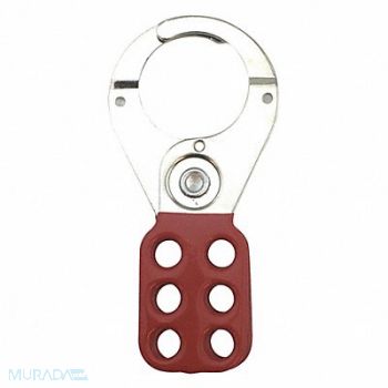 CONDOR Lockout Hasp Snap-On 6 Lock Red, 5T591