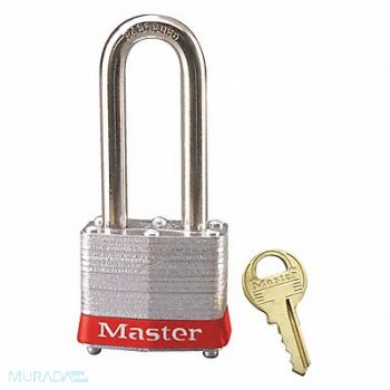 MASTER LOCK F0078 Lockout Padlock KA Red 1-1/4 H, 9MAC7