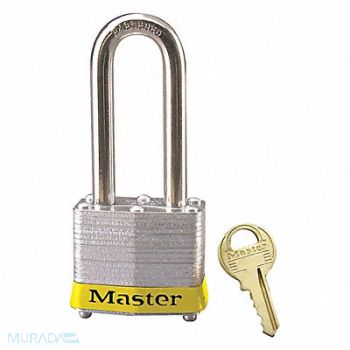 MASTER LOCK F0078 Lockout Padlock KA Yellow 1-1/4 H, 9CED7