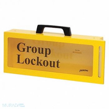 BRADY Group Lockout Box 10 Locks Max Yellow, 5TB21