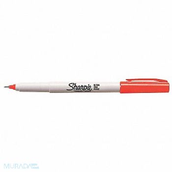 SHARPIE Permanent Marker Red Ultra Fine PK12, 5TCE5