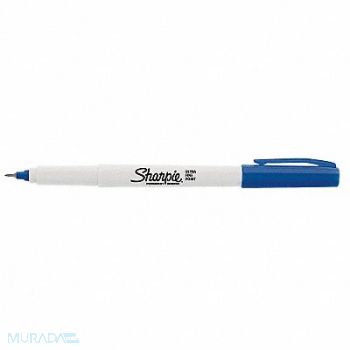 SHARPIE Permanent Marker Blue Ultra Fine PK12, 5TCE6