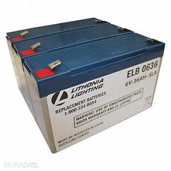LITHONIA LIGHTING Battery 1.2V 168hr 12Ah, 5TP39