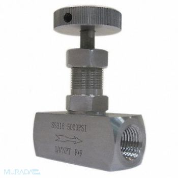 GRAINGER APPROVED Needle Valve 1/4 NPT 1/4 NPT, 5TUL9