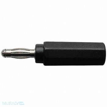 GRAINGER APPROVED Banana Jack to Plug Adapter 20A Black, 5TWZ0