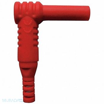 GRAINGER APPROVED Banana Plug Right Angle 1000VAC Red, 5TXC0
