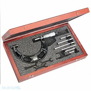STARRETT Interchangeable Anvil Micrometer 0-4 In, 5TZX8