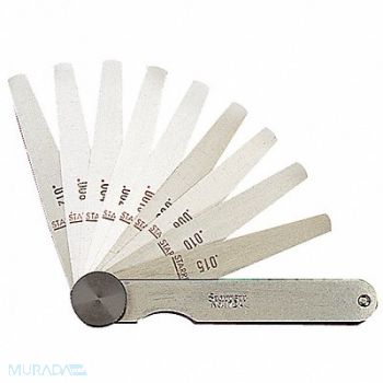 STARRETT Tapered Feeler Gauge Set Dim Type Metric, 5UAC6