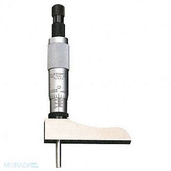 STARRETT Depth Micrometer w/Half Base 0-6 In, 5UAH2