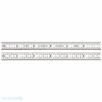 STARRETT Steel Rule Heavy Spring-Tempered 48 In, 5UAN6