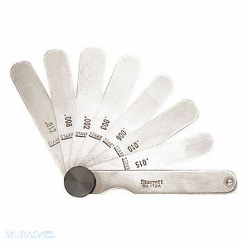 STARRETT Feeler Gauge Set Dimension Type, 5UAU3