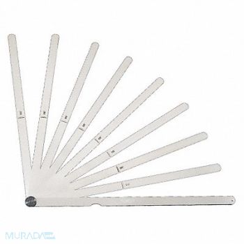 STARRETT Long-Blade Feeler Gauge Set Dim Type In, 5UAU4