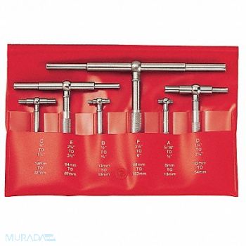 STARRETT Telescoping Gauge Set Number of Pieces 6, 5UAV1