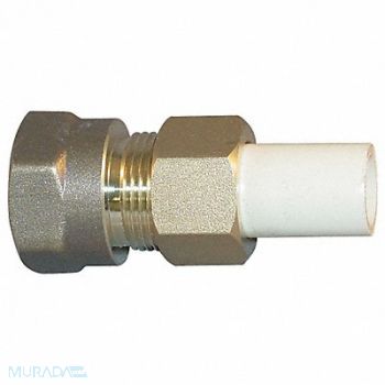 GRAINGER APPROVED Union Brass 3/4 in Metal Side Pipe Size, 5UED4