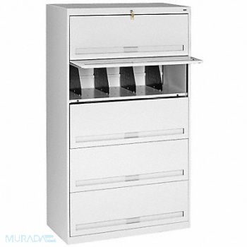 TENNSCO Cabinet 36 x 63-1/2 x 17 In Light Gray, 5UEZ4