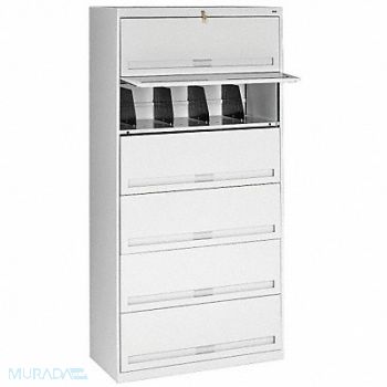 TENNSCO Cabinet 36 x 75-1/4 x 17 In Light Gray, 5UEZ7