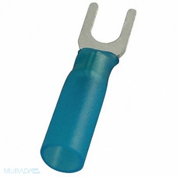 POWER FIRST Fork Terminal Tin Copper Blue PK25, 5UGJ6