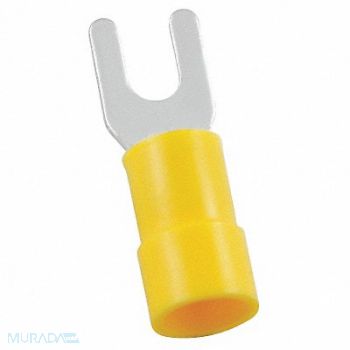 POWER FIRST Fork Terminal Tin Copper Yellow PK50, 5UGN9