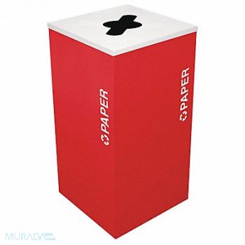 TOUGH GUY Recycling Container Red 24 gal., 5UJC9