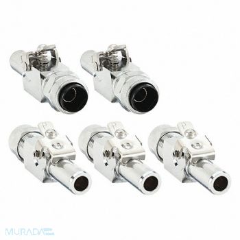 PARKER Through Type Coupler Metal 1/4 In PK5, 5UNL5