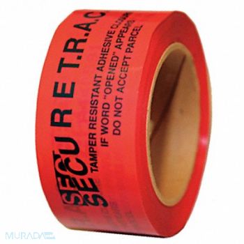 NOVAVISION Tamper Evident Tape Red 2 In x 180 Ft, 16G846