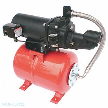 DAYTON Well Jet Pump System 3/4 HP 6.0 gal tank, 5UXK9