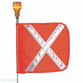 CHECKERS INDUSTRIAL PROD INC Warning Whip HD 12 Ft X Flag and Socket, 5UYL8