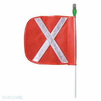 CHECKERS INDUSTRIAL PROD INC Warning Whip HD 5 Ft X Flag and Socket, 5UYK6