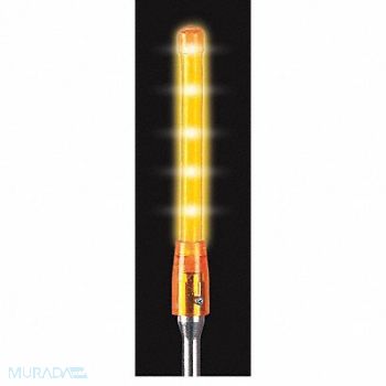 CHECKERS INDUSTRIAL PROD INC Warning Whip Glo-Worm LED Light Amber, 5UYN7