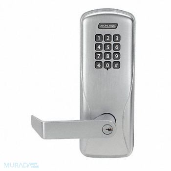 SCHLAGE ELECTRONICS Electronic Lock Satin Chrome 12 Button, 5VRD5