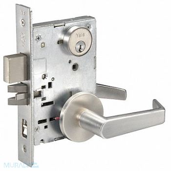 YALE Lever Lockset Mechanical Entrance, 4ECH2