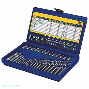 IRWIN HANSON Screw Extractor Set 35pc HCS, 5VUC4