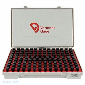VERMONT GAGE Black Ox-Coated Pin Gauge Set Dim Type, 5VUD5