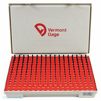 VERMONT GAGE Black Ox-Coated Pin Gauge Set Dim Type, 5VUD9