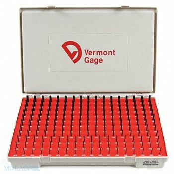 VERMONT GAGE Black Ox-Coated Pin Gauge Set Dim Type, 5VUE0