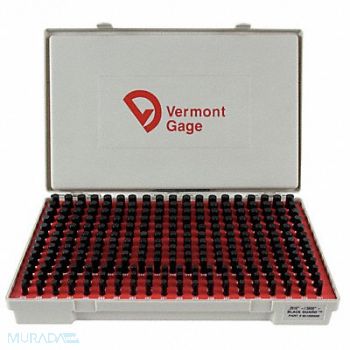 VERMONT GAGE Black Ox-Coated Pin Gauge Set Dim Type, 5VUE1