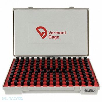 VERMONT GAGE Black Ox-Coated Pin Gauge Set Dim Type, 5VUE2