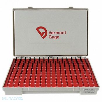 VERMONT GAGE Black Ox-Coated Pin Gauge Set Metric, 5VUE6