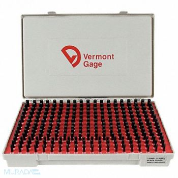 VERMONT GAGE Black Ox-Coated Pin Gauge Set Metric, 5VUE7